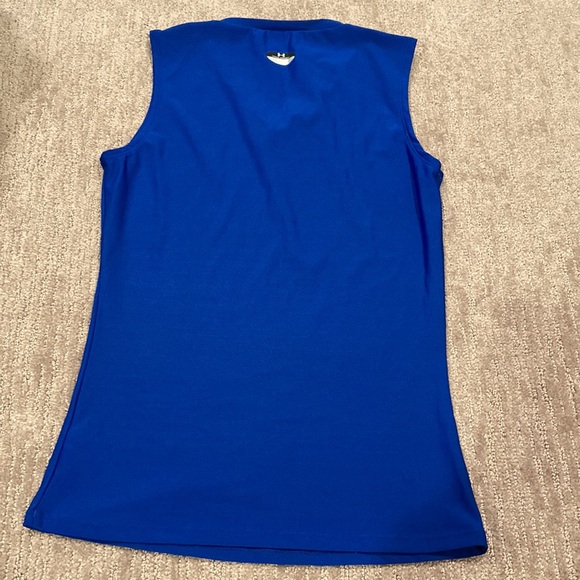 UA blue compression sleeveless tee, Sz M - Picture 3 of 3